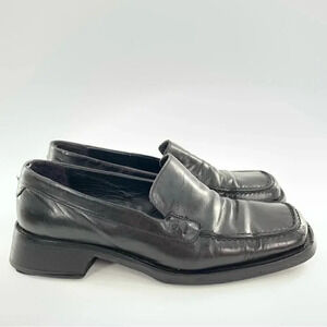 Joan and David oxfords size 35 black Italian leather chunky vintage 80s 90s